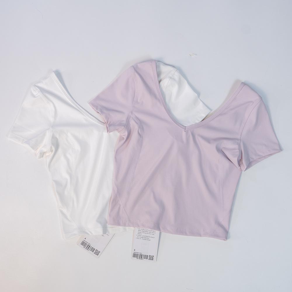 Sommer Leichtes Yoga-Top: Hüfttiefes Kurzarm-T-Shirt für Freizeit-Sport und Fitness