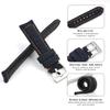 Vintage Handmade Denim Leather Watch Strap 20mm Blue Black Gray Watch Band for Men Women Wristband Bracelet Accessories
