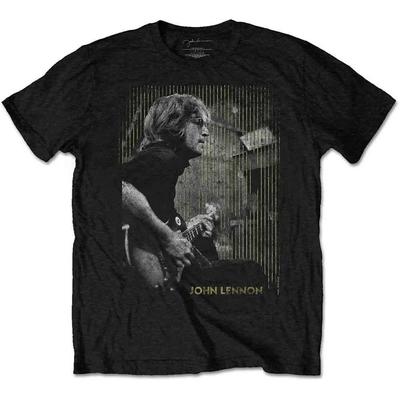 T-shirt John Lennon Ritratto Gibson Logo Ufficiale Uomo Blu M