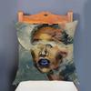 Elegant Aestheticism Black African Girl Woman Abstract Oil Painting Home Decoration Art Sofa Pillow Case Linen Car Cushion Cover