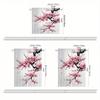 Sakura Curtains Pink Floral Hd Print Polyester Pocket Rod Living Room Bedroom Light Filtering Made Of Machine Washable Great Window Treatment