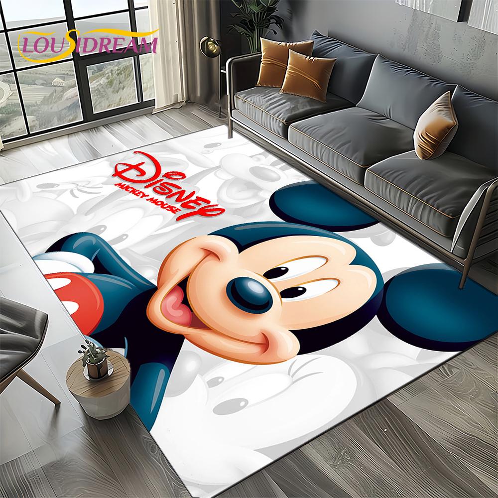 Mickey Minnie Mouse Donald Duck Cartoon Carpet Rug for Bedroom Living Room Home Sofa Decoration,kids Large Decor Floor Mat Gift
