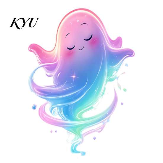 Ghost Wall Stickers Halloween Cute Window Stickers, Rainbow Gradient Cartoon Decals, Waterproof Self-Adhesive for Car Decor Decals