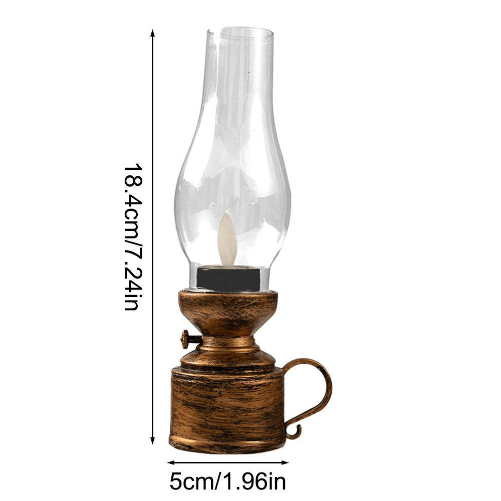 1pc Retro Electronic Luminescent Kerosene Lamp Creative Decoration, Suitable For Home, Holiday Atmosphere, Birthday Gifts