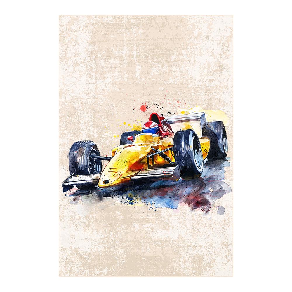 Retro F1 Racing Canvas Painting Poster Vintage Racing Car Wall Art Print for Home Decor