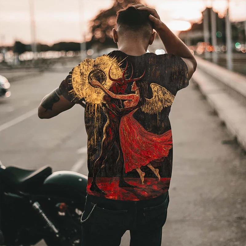 Gothic Style Men's T-shirt Horror Skull 3D Print Kids Tees Fashion Men Women Short Sleeve O-Neck Tshirt Oversized Street Y2k Top