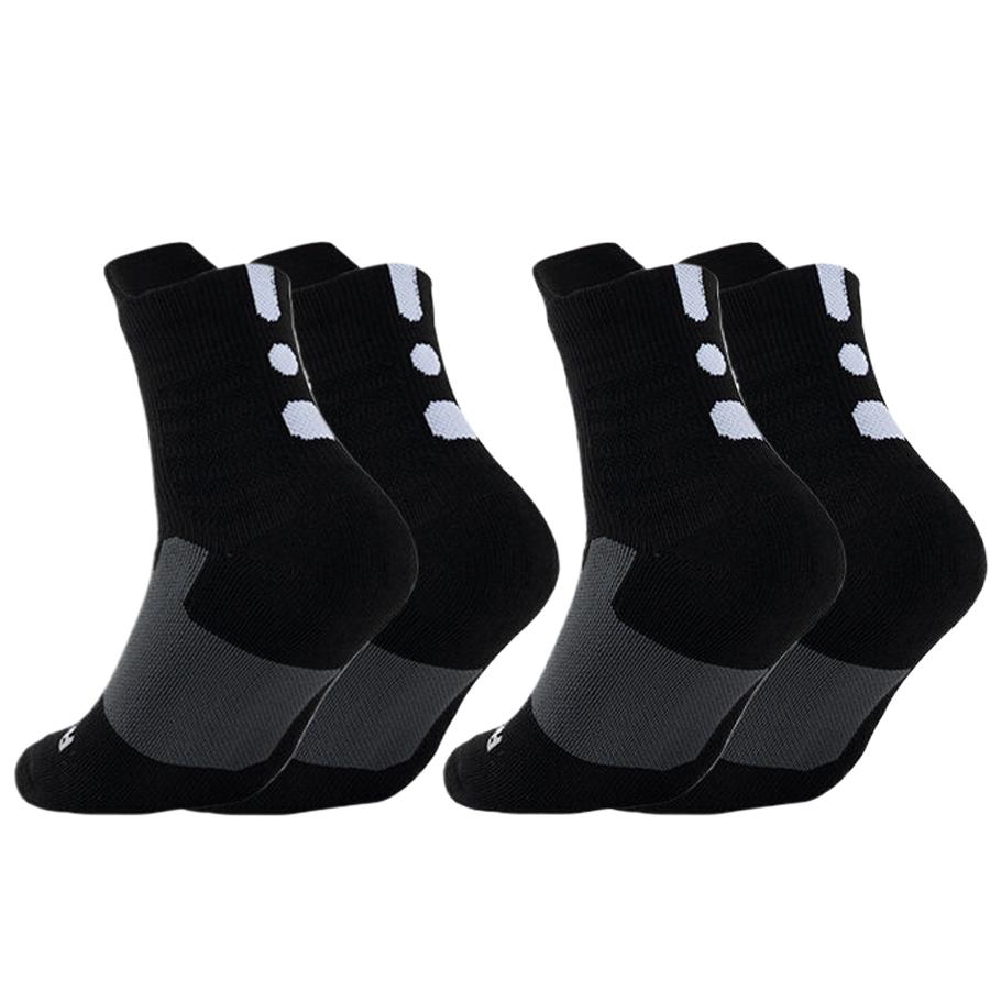 2Pair Towel Bottom Athletic Socks Men Women Football Basketball Baseball Rugby Soccer Cycling Cushioned Non Slip Sports Socks