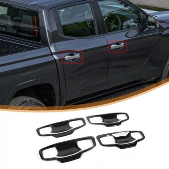 Glossy Black Exterior Outer Door Bowl Trim For Mitsubishi L200 Triton 2024-2025