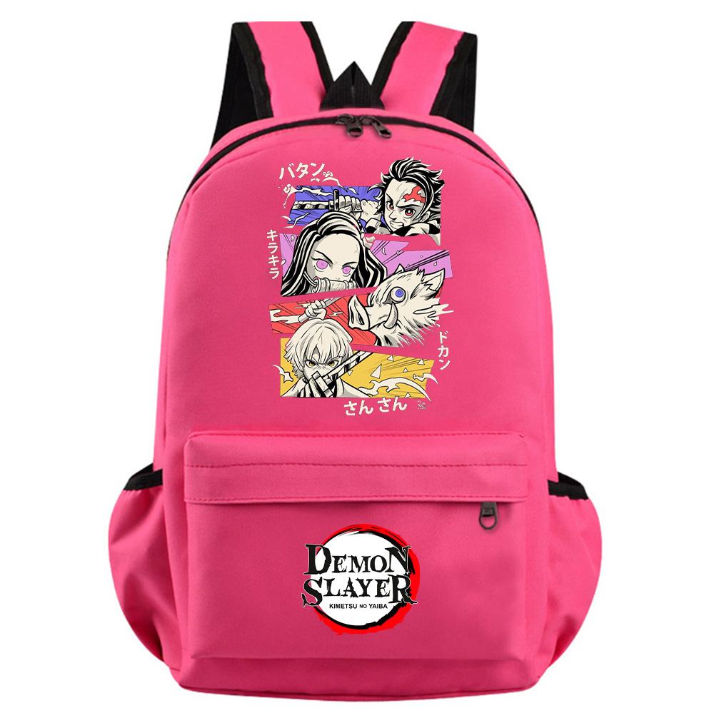 Colorful Anime Demon Slayer Printed Backpack for Teenager Girl Boy Student Schoolbag Women Large Capacity Waterproof Travel Bag Rucksack Gift