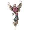 Women Men Crystal Hummingbird Brooch Badges Pins Classic Animal Buckles Accessories