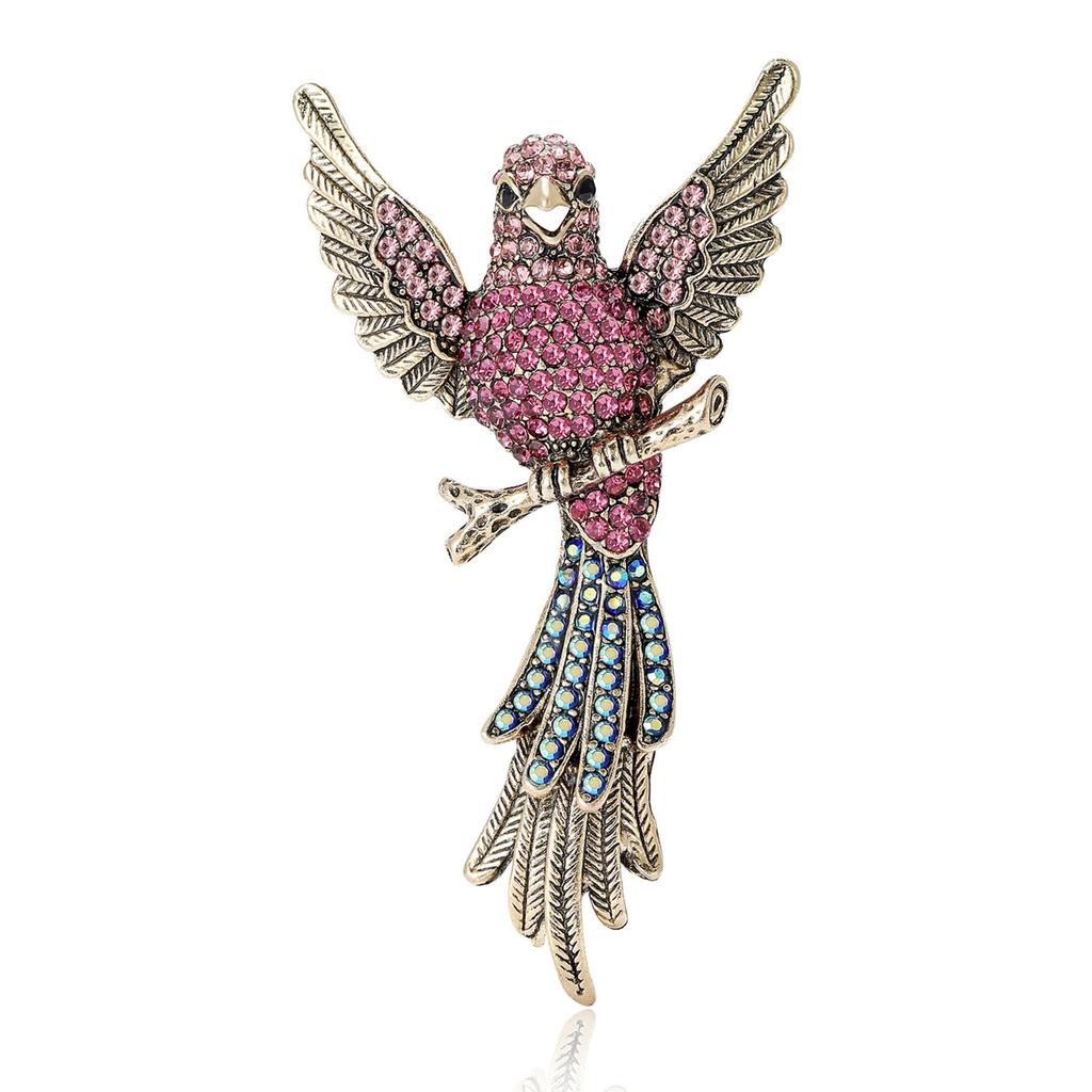 Women Men Crystal Hummingbird Brooch Badges Pins Classic Animal Buckles Accessories