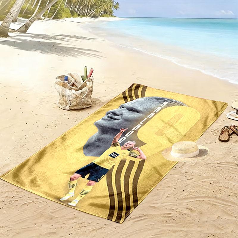 Erling Haaland GOAT Beach Towel, Large Soft Quick Dry Towel for Beach Camping Swimming