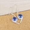 Tanzanite Gemstone 925 Sterling Silver Earrings 2.00" Handcrafted Partywear Jewelry For Women EE-53-5