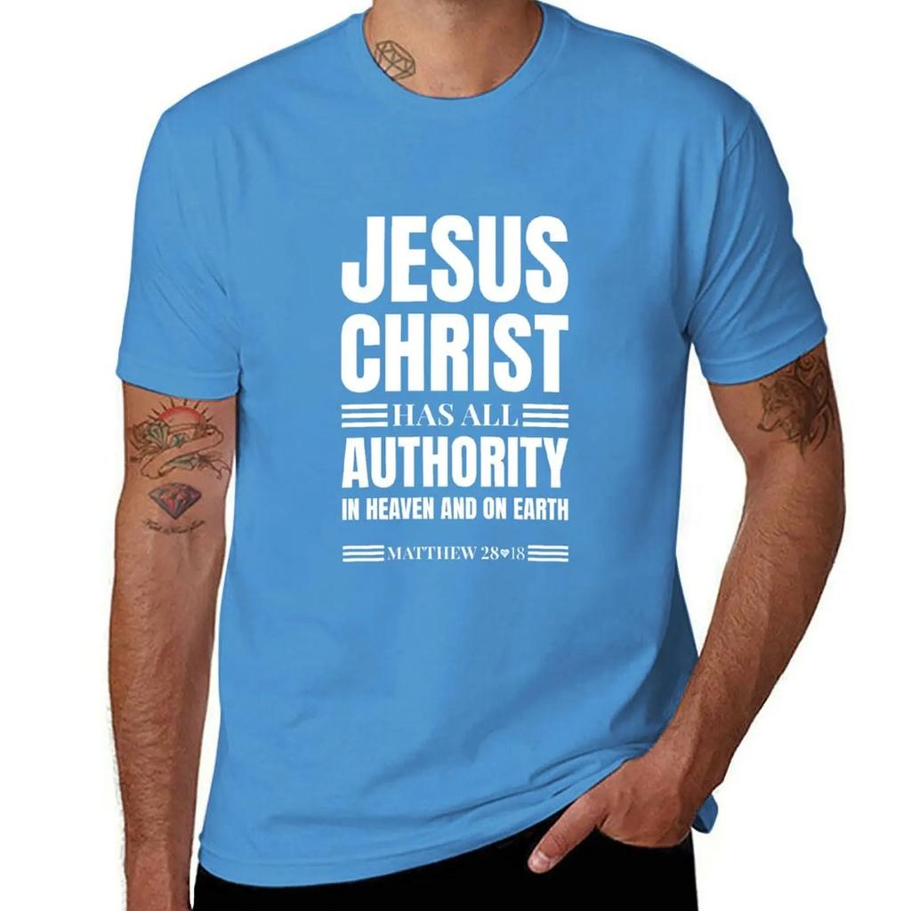 MATTHEW 2818 JESUS CHRIST HAS ALL AUTHORITY IN HEAVEN AND ON EARTH TShirt vintage t shirts Blouse heavyweights mens t shirt