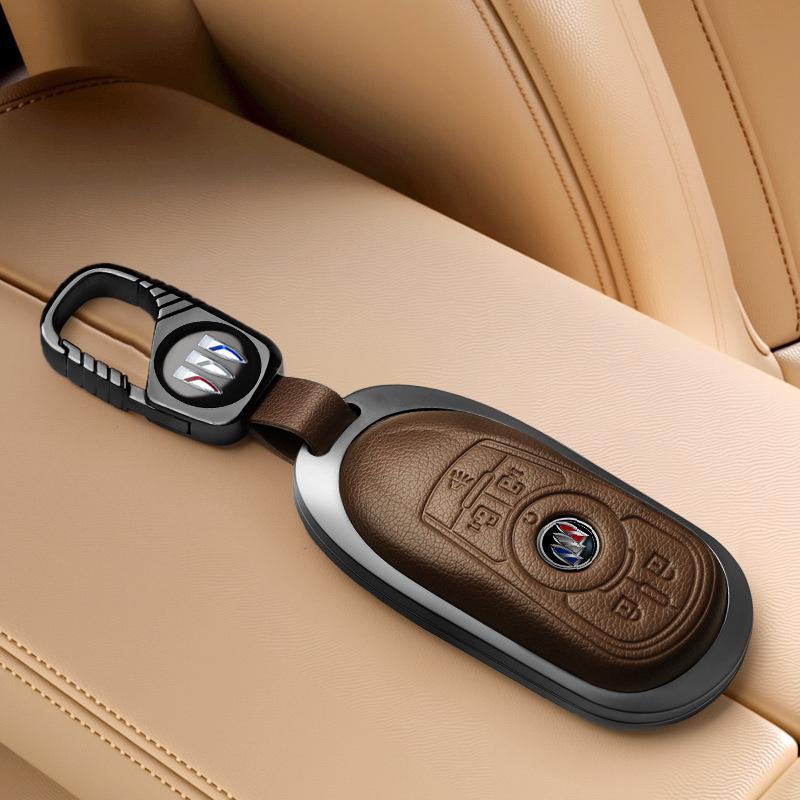 Compatible Key Case for Buick Encore, Envision, Regal, Envision GX/Flag Models, Shell Buckle Design.