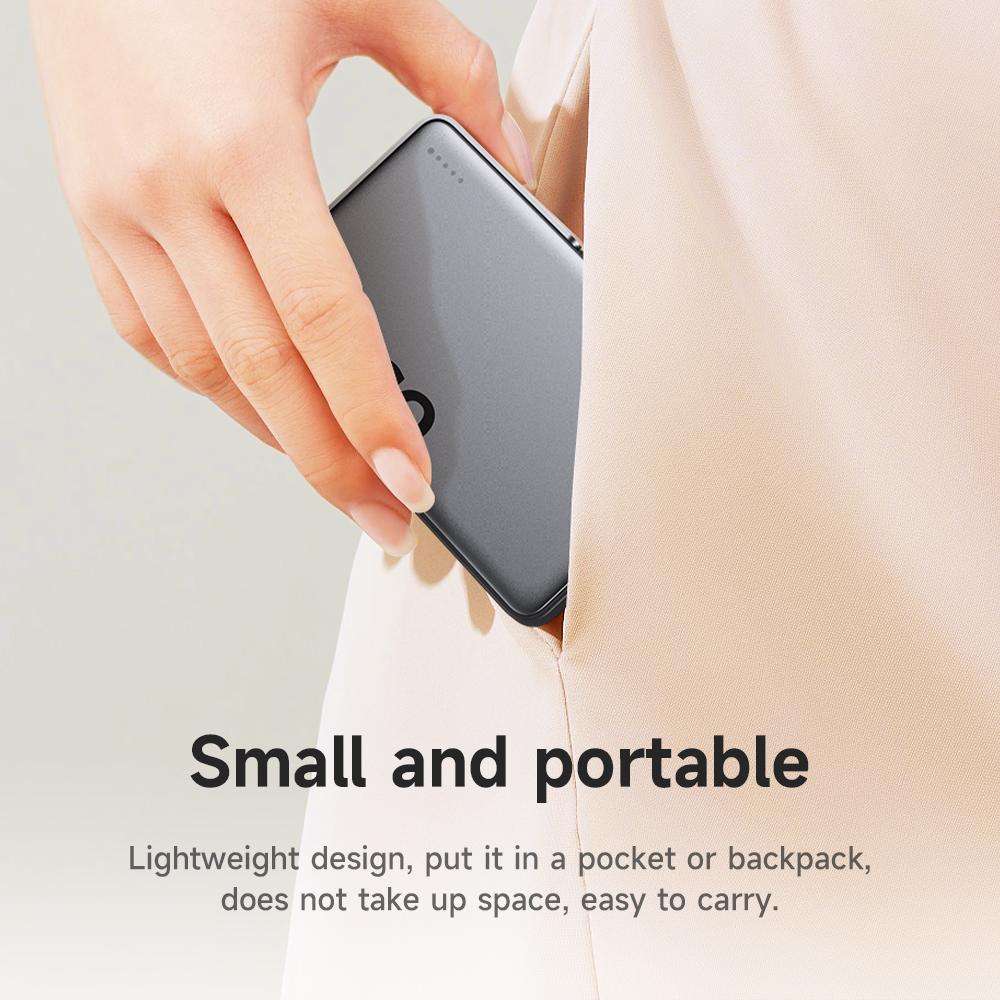 Hoco. Q36 5000mAh Magnetic Wireless Power Bank with PD20W & holder, lightweight&Compatible with MagSafe,led battery indicator