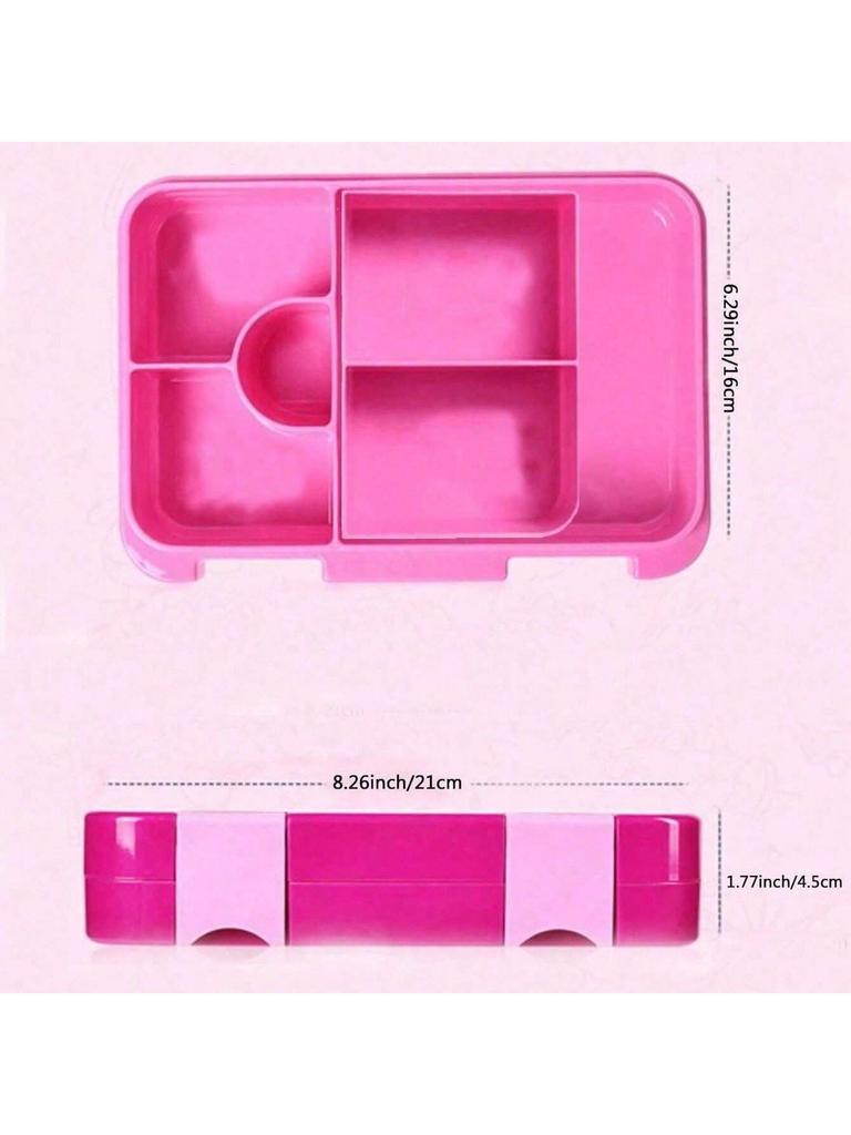 1PC Bento Lunch Box with Six Compartments and Detachable Dividers, Portable Student Lunch Box, Suitable for Returning To School