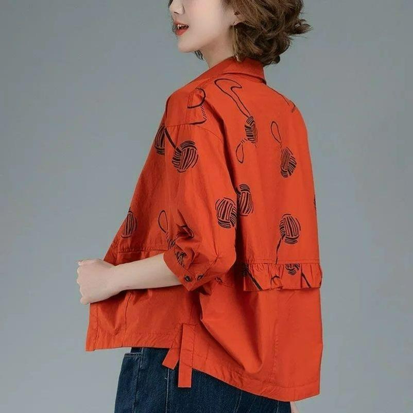 Spring and Autumn Tops, Women's Shirts, Mother Clothes, Loose Casual Short Thin Jackets, Explosive
