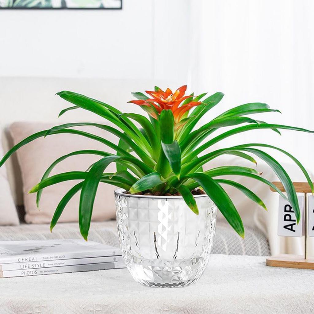 Hydroponic Plant Vase with Cotton Rope Plastic Creative Flowerpot Lazy Self Watering Vase Plant Pot for Home Garden Decoration