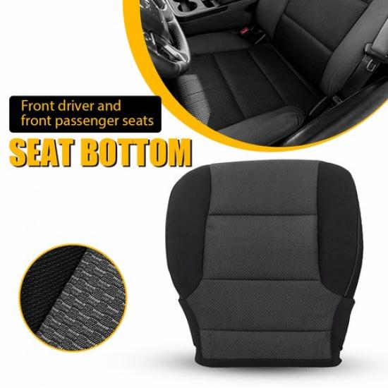 

Black Cloth Bottom Seat Cover For 14-18 GMC Sierra 1500 2500HD 3500HD EOOH