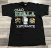 Vintage Ciao Bella Ristorante Shirt Adult Large Black Italy Tower Of Pisa 90’s