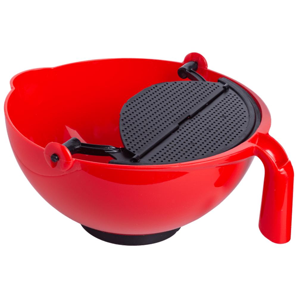 

Premium Red Multifunction Mixing Bowl Lightweight Shatterproof Bowl for Kitchen Baking Cooking Salad Serving Mixing Tools червоний