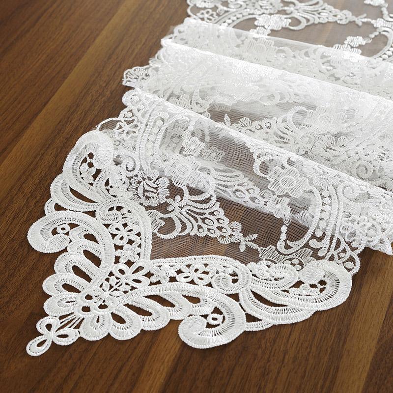 European Lace Embroidered Table Coffee Runner Flag Piano Tv Cabinet Cover Cloth Fashion Tablecloth Decoration Camino De Mesa