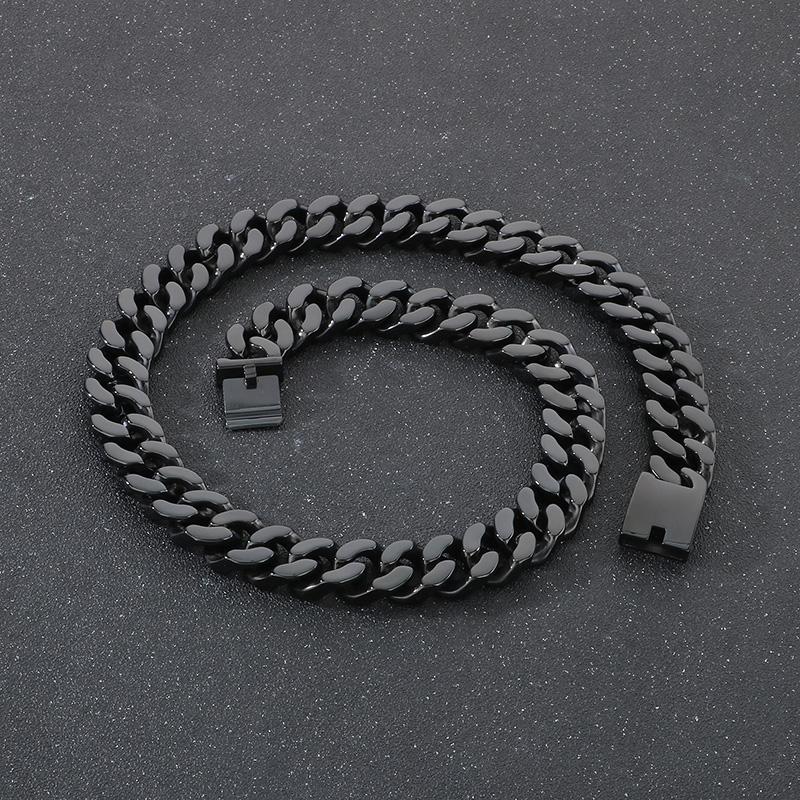 20MM Kalen Bright Cut Cuban Chain Chunky Necklace for Men 316L Stainless Steel Jewelry Trendy Rock Party Accessories Gold Color Gift