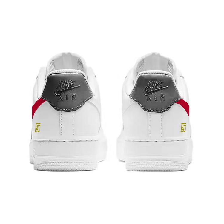 Nike Air Force 1 Slip Resistant Low top Skateboard Shoes Men's White Red CW2288-111(Team366-)
