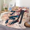 Anime film comfort warm soft plush blanket for sofa living room h-Howl's office bedroom travel Flannel gift m-Moving c-Castle
