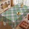 Tartan Print Durable Rectangle Tablecloth - Scratch-Resistant For Restaurants, Cafés & Service