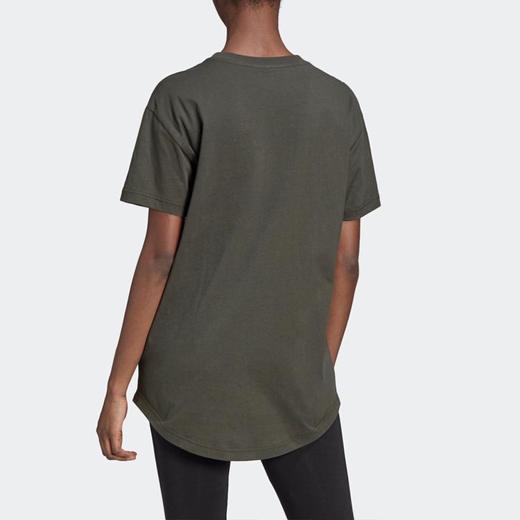 Adidas Training Sports Crew Neck Short Sleeve T-Shirt Women Tops Earth-Brown ED6174