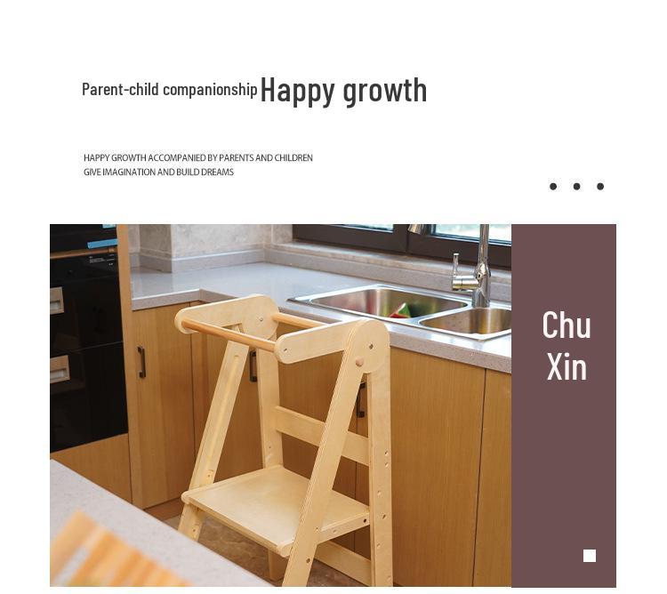 Kids' Montessori Learning Tower: Foldable Anti-Fall Step Stool for Hand Washing & Dining