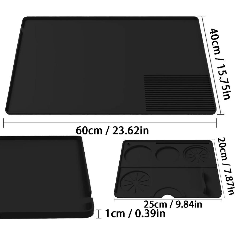 Heat Resistant 3-in-1 Silicone Coffee Mat Non-Slip Bar Counter Mat for Mess-Free Brewing Coffee Station Must-Have