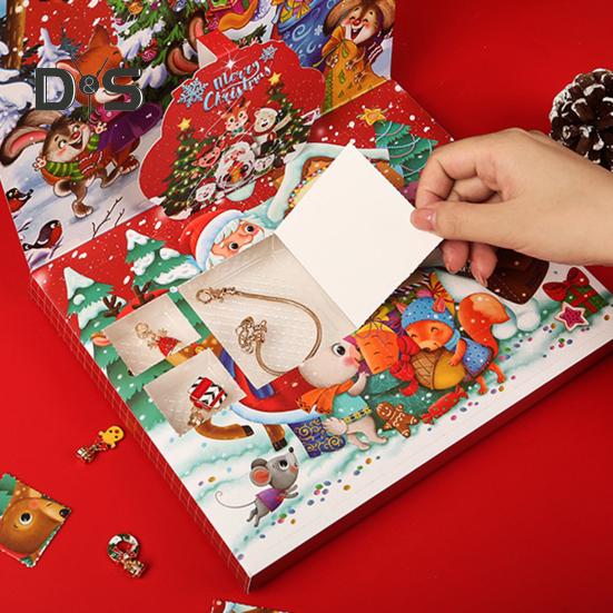 Weihnachts-Countdown-Kalender, Armband-Bastelset für Mädchen, DIY-Schmuckperlen-Charm-Set, 24 Tage, Weihnachts-Countdown-Geschenk für Kinder und Teenager