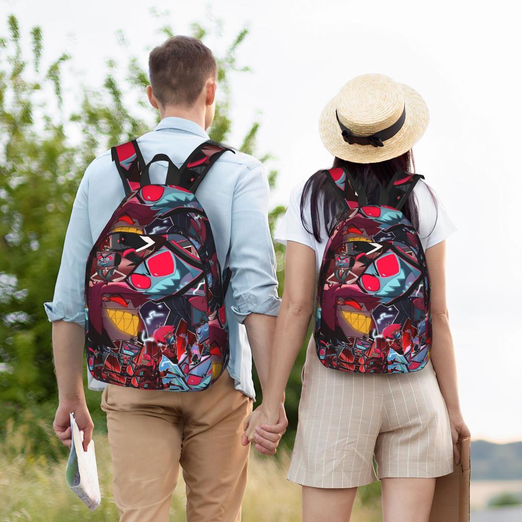 R-Radiostatic Vox Alastor  Backpack for Men Women Teenage Student Hiking Travel Daypack  Laptop Shoulder Bag Outdoor