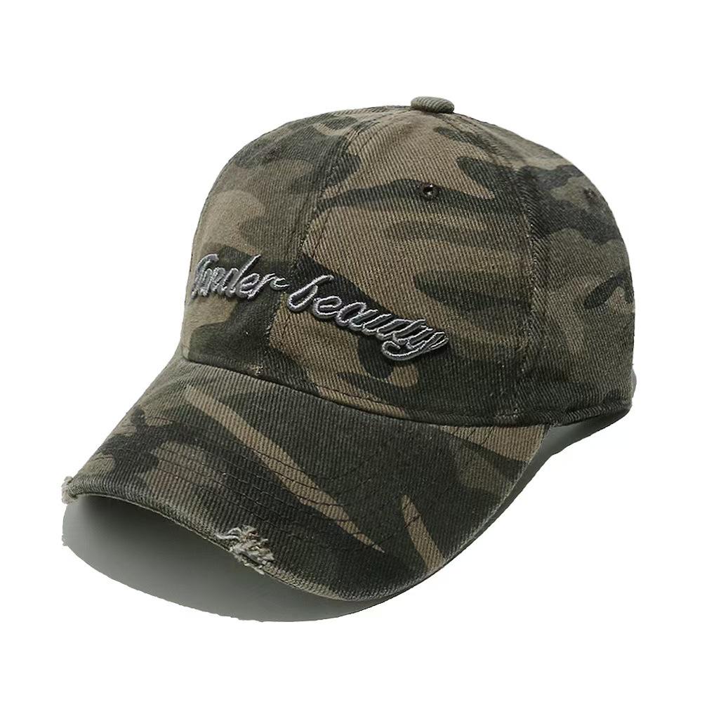 New Unisex Camouflage Letter Embroidered Duckbill Sun Hat