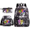Rhythm Box Spiel Merchandise Schultasche Sprunki Cartoon Sternenhimmel Rucksack Umhängetasche Dreiteiliges Set