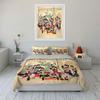 Chinese Traditional Twelve Beauties Bedding Set 3pcs,Vintage Watercolor Lady Art Duvet Cover,Elegant Cultural Bedding for Hoom