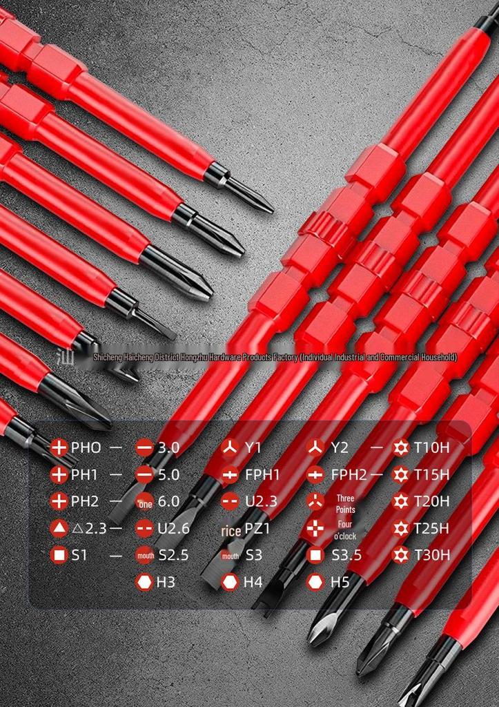 31-in-1 Insulated Magnetic Screwdriver Set with Anti-slip Handle - Electrician Grade Chrome Vanadium Steel