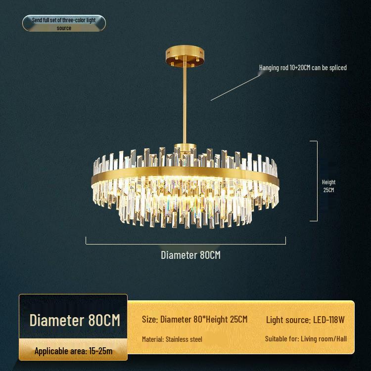 Luxury Modern Crystal Chandelier for Living Room, Lobby, Restaurant, or Bedroom - Italian Minimalist Design
