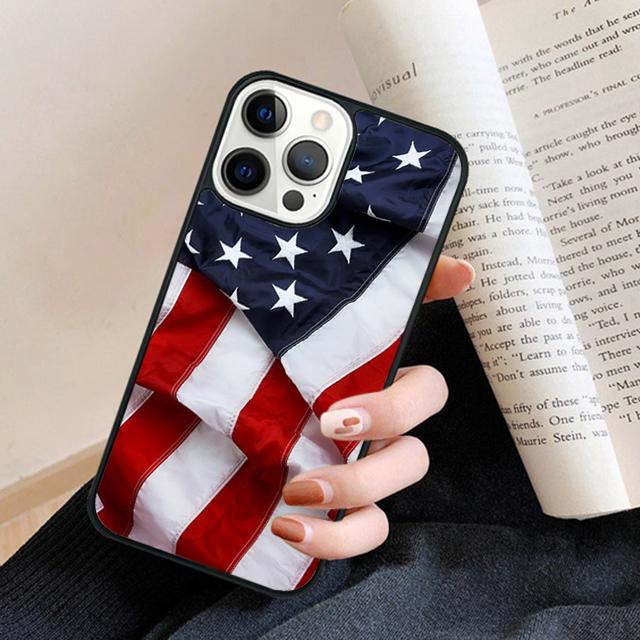 American Flag Phone Case Back Cover for iPhone 17 Air 16 15 14 13 11 12 Pro Max Plus Fundas Coque