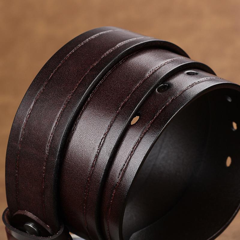 Men'S Belt First Layer Cowhide Retro Pin Buckle Belt Fashion Jeans Simple And Versatile Trendy