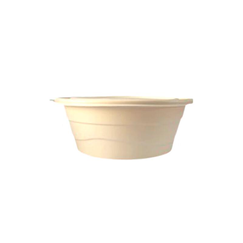 Miljövänliga 500 ml runda takeaway-skålar av majsstärkelse (300 set)