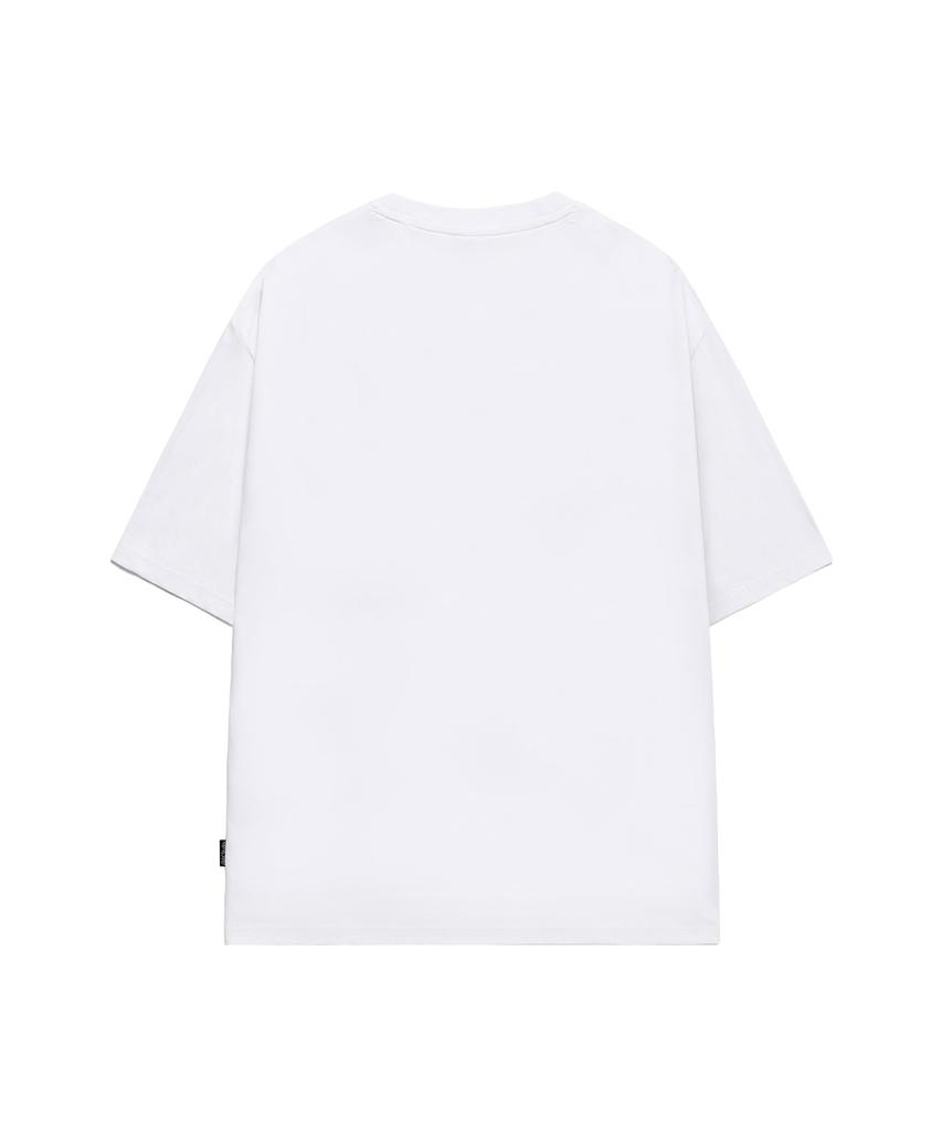 ODDSTUDIO Angel Rabbit Ascii Graphic Oversized T-Shirt - White