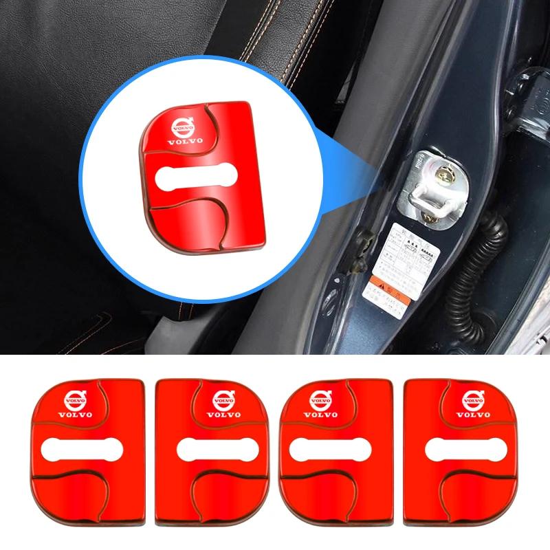 Zinc Alloy Car Door Lock Buckle Cover Protective Covers For Volvo XC90 V90 V60 XC60 V40 S80 S60 S90 C40 XC40 V70 XC70 C30 C70