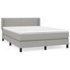 3129553 vidaXL Lit à sommier tapissier avec matelas Gris clair 140x200cm Tissu