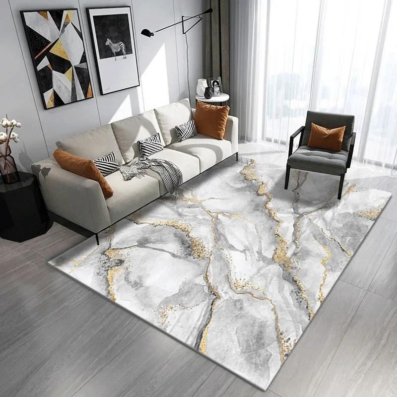 Modern Abstract Marble Carpet for Living Room Home Decorations Sofa Table Large Area Rugs Nonslip Bedroom Floor Mat Entrance Mat