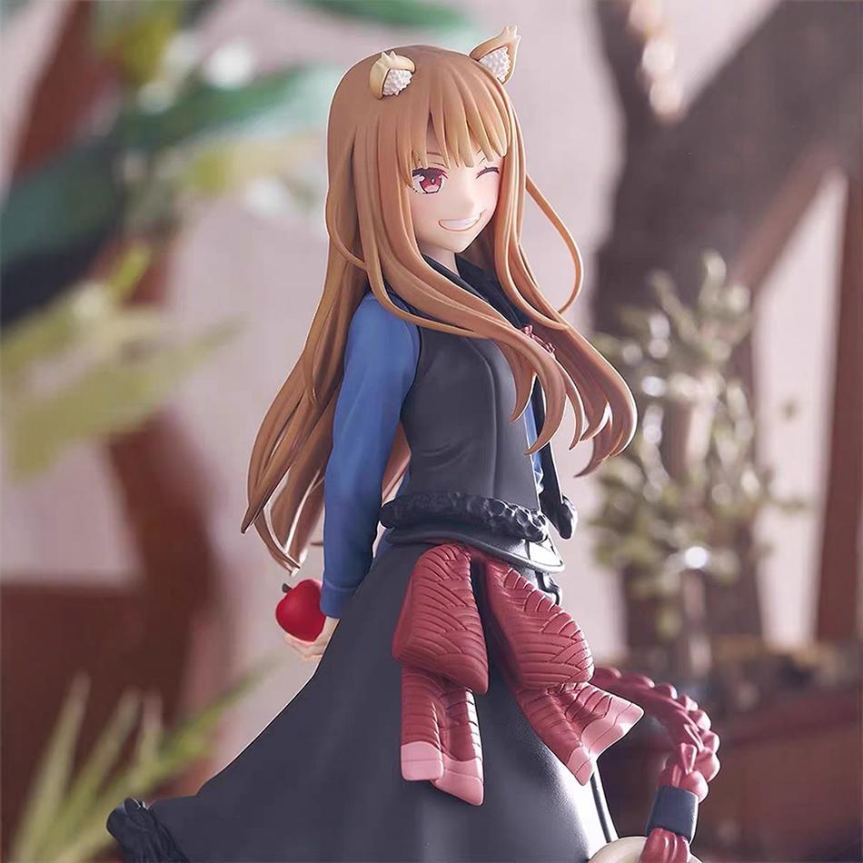 17cm Spice and Wolf: MERCHANT MEETS THE WISE WOLF Anime Figure Wolf Holo Action Figure PVC Collectible Ornaments Model Toys Gift