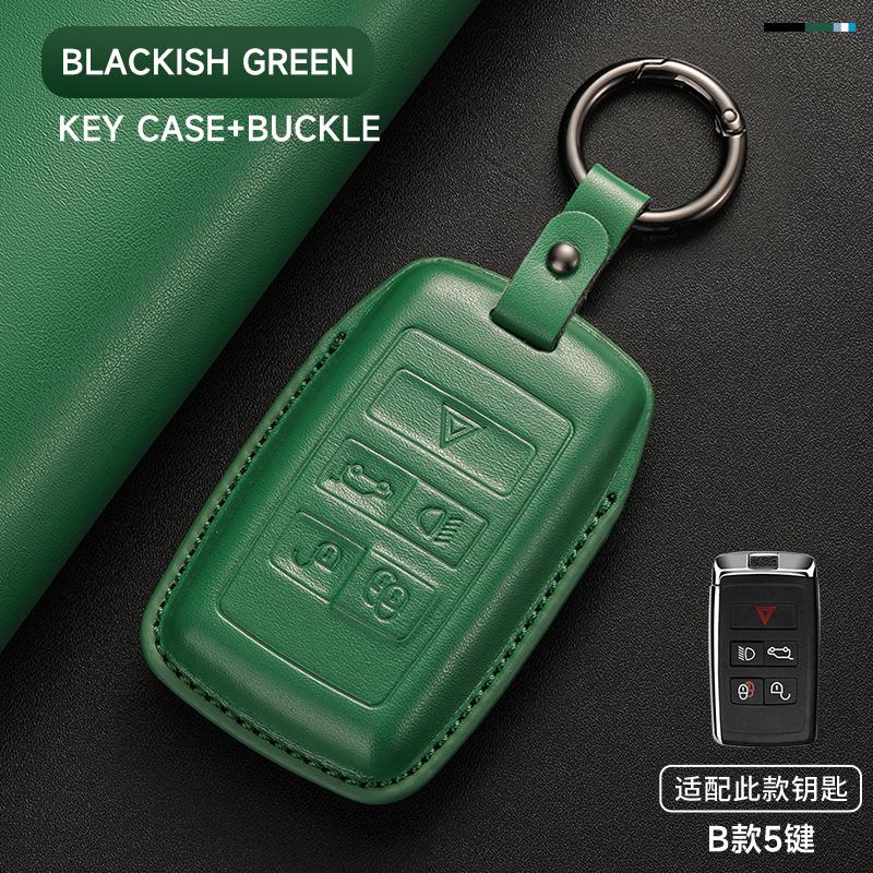 Leather Car Key Cover Case Protection Shell Keychain For Land Rover Range Rover Sport Evoque Freelander Velar Discovery 4 5